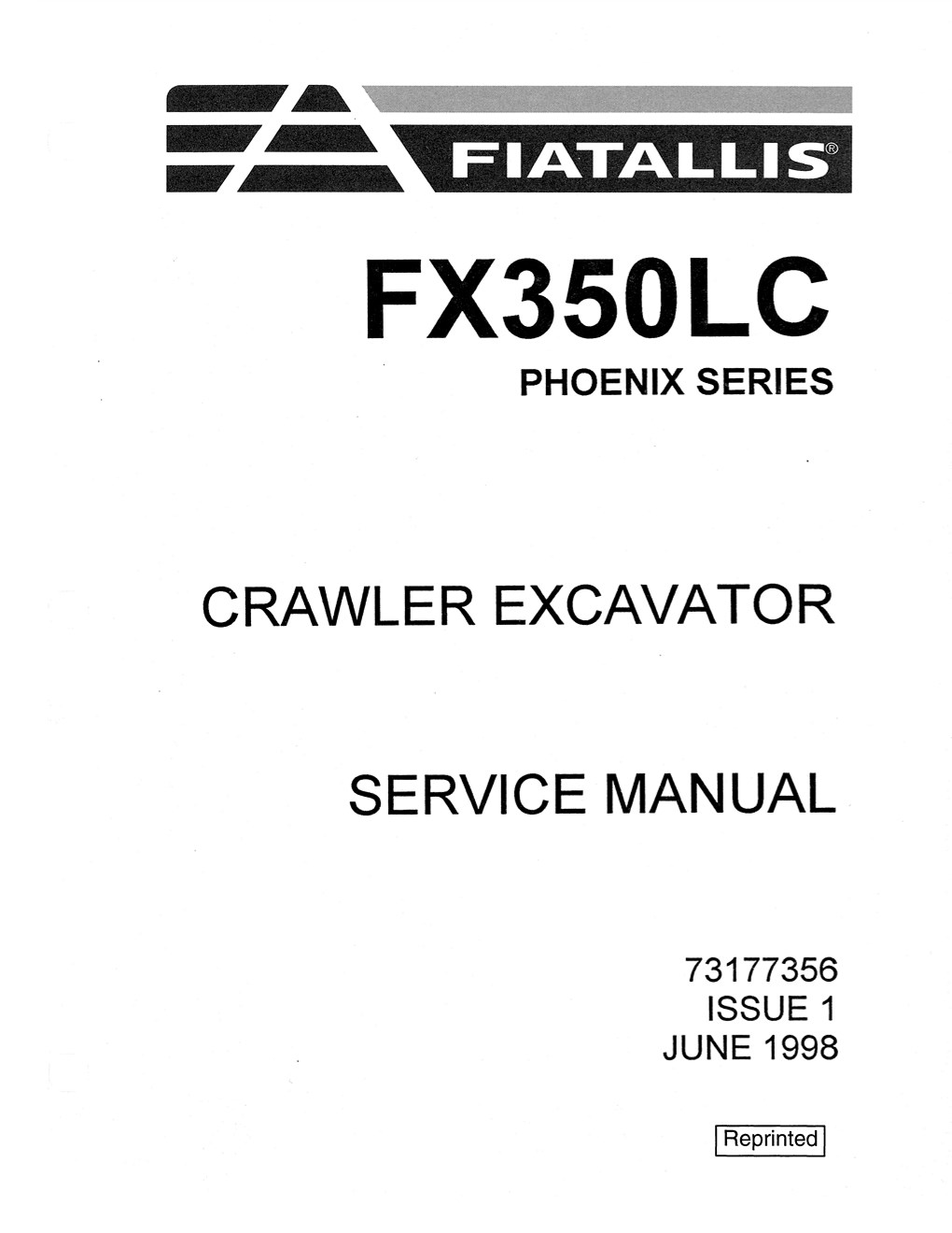 Fiatallis FX350LC Service Repair Manual Pdf A Repair Manual Store