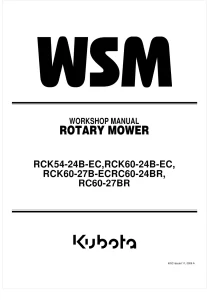 Kubota RCK54-24B-EC RCK60-24B-EC RCK60-27B-ECRC60-24BR RC60-27BR Service Manual